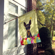 Load image into Gallery viewer, Min Pin Easter Egg Hunt Flag Canvas House Size BB1922CHF