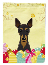 Load image into Gallery viewer, Min Pin Easter Egg Hunt Garden Flag - Outdoor Decorative Yard Flag BB1922GF