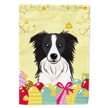 Load image into Gallery viewer, Border Collie Easter Egg Hunt Flag Canvas House Size BB1923CHF
