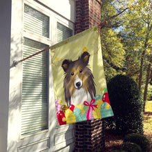Load image into Gallery viewer, Sheltie Easter Egg Hunt Flag Canvas House Size BB1924CHF