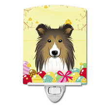 Load image into Gallery viewer, Sheltie Easter Egg Hunt Ceramic Night Light BB1924CNL