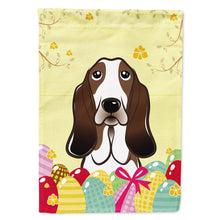 Load image into Gallery viewer, Basset Hound Easter Egg Hunt Flag Canvas House Size BB1925CHF