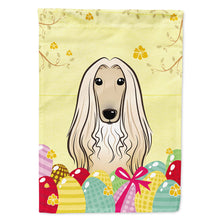 Load image into Gallery viewer, Afghan Hound Easter Egg Hunt Flag Canvas House Size BB1926CHF