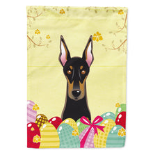 Load image into Gallery viewer, Doberman Easter Egg Hunt Flag Canvas House Size BB1927CHF