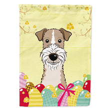 Load image into Gallery viewer, Wire Haired Fox Terrier Easter Egg Hunt Flag Canvas House Size BB1929CHF