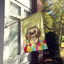 Load image into Gallery viewer, Chocolate Brown Shih Tzu Easter Egg Hunt Flag Canvas House Size BB1931CHF