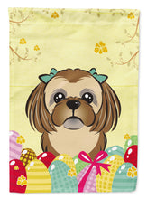 Load image into Gallery viewer, Chocolate Brown Shih Tzu Easter Egg Hunt Garden Flag - Outdoor Decorative Yard Flag BB1931GF