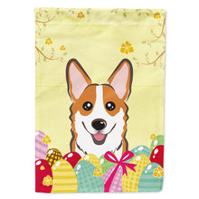 Load image into Gallery viewer, Red Corgi Easter Egg Hunt Flag Canvas House Size BB1936CHF