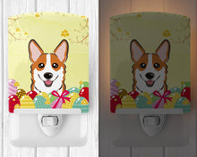 Load image into Gallery viewer, Red Corgi Easter Egg Hunt Ceramic Night Light BB1936CNL