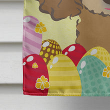 Load image into Gallery viewer, Chocolate Brown Poodle Easter Egg Hunt Flag Canvas House Size BB1938CHF