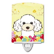 Load image into Gallery viewer, White Poodle Easter Egg Hunt Ceramic Night Light BB1939CNL
