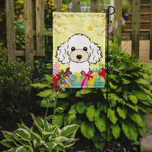 Load image into Gallery viewer, White Poodle Easter Egg Hunt Garden Flag - Outdoor Decorative Yard Flag BB1939GF