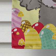 Load image into Gallery viewer, Silver Gray Poodle Easter Egg Hunt Flag Canvas House Size BB1941CHF