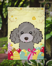 Load image into Gallery viewer, Silver Gray Poodle Easter Egg Hunt Garden Flag - Outdoor Decorative Yard Flag BB1941GF