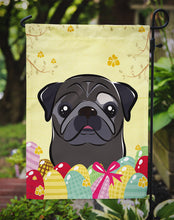 Load image into Gallery viewer, Black Pug Easter Egg Hunt Garden Flag - Outdoor Decorative Yard Flag BB1945GF