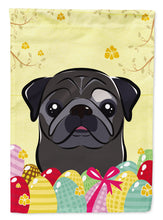 Load image into Gallery viewer, Black Pug Easter Egg Hunt Garden Flag - Outdoor Decorative Yard Flag BB1945GF