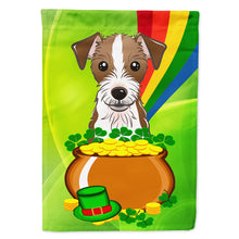 Load image into Gallery viewer, Jack Russell Terrier St. Patrick's Day Flag Canvas House Size BB1946CHF