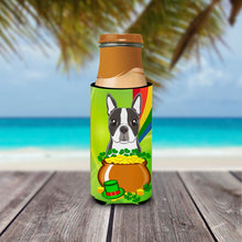 Load image into Gallery viewer, Boston Terrier St. Patrick's Day   Beverage Insulator for slim cans BB1947MUK