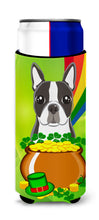 Load image into Gallery viewer, Boston Terrier St. Patrick's Day   Beverage Insulator for slim cans BB1947MUK