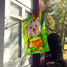Load image into Gallery viewer, Yorkie Yorkshire Terrier St. Patrick's Day Flag Canvas House Size BB1948CHF
