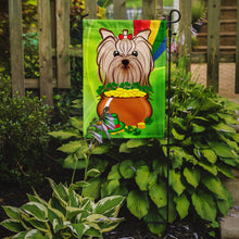 Load image into Gallery viewer, Yorkie Yorkshire Terrier St. Patrick's Day Garden Flag – Decorative Outdoor Yard Flag BB1948GF