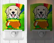 Load image into Gallery viewer, Golden Retriever St. Patrick's Day Ceramic Night Light BB1949CNL
