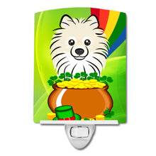 Load image into Gallery viewer, Pomeranian St. Patrick's Day Ceramic Night Light BB1951CNL