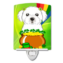 Load image into Gallery viewer, Maltese St. Patrick's Day Ceramic Night Light BB1952CNL