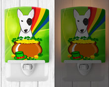 Load image into Gallery viewer, Bull Terrier St. Patrick's Day Ceramic Night Light BB1953CNL