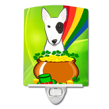 Load image into Gallery viewer, Bull Terrier St. Patrick's Day Ceramic Night Light BB1953CNL