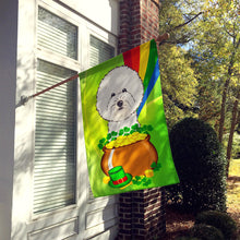 Load image into Gallery viewer, Bichon Frise St. Patrick's Day Flag Canvas House Size BB1961CHF