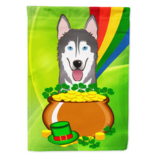 Load image into Gallery viewer, Alaskan Malamute St. Patrick's Day Flag Canvas House Size BB1962CHF