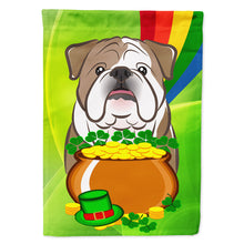 Load image into Gallery viewer, English Bulldog  St. Patrick's Day Flag Canvas House Size BB1963CHF