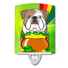 Load image into Gallery viewer, English Bulldog  St. Patrick's Day Ceramic Night Light BB1963CNL
