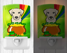Load image into Gallery viewer, Yellow Labrador St. Patrick's Day Ceramic Night Light BB1966CNL