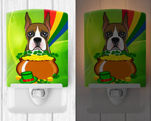 Load image into Gallery viewer, Boxer St. Patrick's Day Ceramic Night Light BB1967CNL