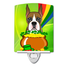 Load image into Gallery viewer, Boxer St. Patrick's Day Ceramic Night Light BB1967CNL