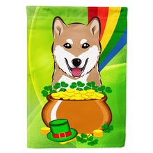 Load image into Gallery viewer, Shiba Inu St. Patrick's Day Flag Canvas House Size BB1969CHF
