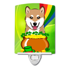 Load image into Gallery viewer, Shiba Inu St. Patrick's Day Ceramic Night Light BB1969CNL