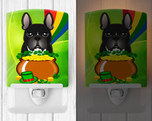 Load image into Gallery viewer, French Bulldog St. Patrick's Day Ceramic Night Light BB1971CNL