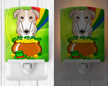 Load image into Gallery viewer, Borzoi St. Patrick's Day Ceramic Night Light BB1972CNL
