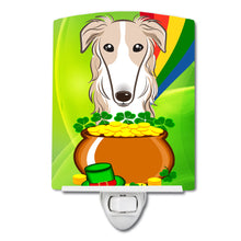 Load image into Gallery viewer, Borzoi St. Patrick's Day Ceramic Night Light BB1972CNL