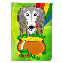 Load image into Gallery viewer, Saluki St. Patrick's Day Flag Canvas House Size BB1973CHF