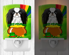 Load image into Gallery viewer, Japanese Chin St. Patrick's Day Ceramic Night Light BB1974CNL