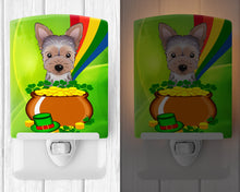 Load image into Gallery viewer, Yorkie Puppy St. Patrick's Day Ceramic Night Light BB1976CNL