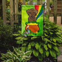 Load image into Gallery viewer, Chocolate Labrador St. Patrick's Day Garden Flag – Decorative Outdoor Yard Flag BB1978GF