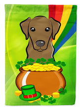 Load image into Gallery viewer, Chocolate Labrador St. Patrick's Day Garden Flag – Decorative Outdoor Yard Flag BB1978GF