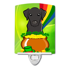 Load image into Gallery viewer, Black Labrador St. Patrick's Day Ceramic Night Light BB1979CNL
