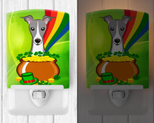 Load image into Gallery viewer, Italian Greyhound St. Patrick's Day Ceramic Night Light BB1980CNL