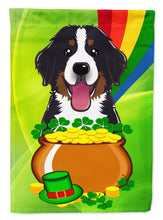 Load image into Gallery viewer, Bernese Mountain Dog St. Patrick's Day Flag Canvas House Size BB1981CHF
